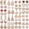 Stud Earrings Wholesale Bulk Lot Jewelry Random Mixed Piercing Kits Luxury Cubic Zirconia Heart Round For Women