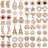 Ohrstecker, Großhandel, große Menge, Schmuck, zufällige Mischung, Piercing-Sets, luxuriöses Zirkonia-Herz, rund, für Damen