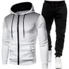 Hommes Survêtements Survêtement Hommes Ensemble Deux Pièces Homme Sportswear Zipper HoodiePants Sport Costumes Casual SweatSweatpants Vêtements Ensembles 221130