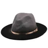 Wide Brim Hats Bucket Hats Fedoras Bk Felt Fedora Hat For Women Men Ladies Top Jazz Cap Woman Man Caps Female Male Bowler Hats Aut Dh36O