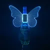 LED 바 도구 광장 나비 샴페인 헤드 폭발성 플래시 스틱 바 KTV 파티 이벤트 장식을위한 다채로운 와인 병 재킷