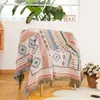 Coperta scozzese bohémien per divano letto Decorativo campeggio esterno Boho copriletto Picnic con nappa 221130