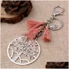 Porte-clés Pierre Naturelle Arbre De Vie Porte-clés Hibou Porte-clés Gland Charmes Accessoires Designer Bijoux De Mode Drop Ship Livraison Dhv8D