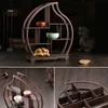 Novelty Items Multi Patterns Solid Wood Door Frame Material Antique Display Redwood Teapot Gift Shelf Craft Home House 221129