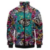 Men's Jackets 3d Psychedelic Graffiti DJ Printed Hoodies Long Sleeve Drawstring Jacket Pullover Sudaderas Hombre Plus Size Sweatshirt 221129