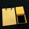 Nieuwe stijl F Letter Yellow Boxes Sieraden Accessoires Verpakking Display Doos Dust-bags Kettingen Bracebanden oorbellen Ringdoos Geschenktas Gem Opbergdozen