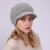 BeanieSkull Berretti Donna Inverno Solido Berretto Cappello Casual Pelliccia di coniglio Tenere al caldo per le femmine Moda lavorata a maglia per il tempo libero all'aperto Signore 221129