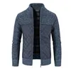Męskie swetry moda solidne sweter z dzianiny kurtka Slim Fit Stand kołnierz grube ciepłe płaszcze veste homme 221130