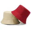 قبعة للجنسين سوداء اللون الصلبة على الوجهين بوب بوب البوب ​​الهيب هوب دلو القبعة الرجال نساء بنما شاطئ شاطئ الشاطئ غطاء الشمس