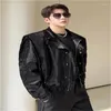 Jackets Jacket de jaqueta masculina Nightclub de lantejoulas reluzentes de palco de gestão e roupas de performance e ombro de dupla camada feminina
