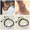 Bracelets de cheville hommes femmes Couple cuir corde cheville Bracelet pieds nus sandale plage pied chaîne ornements pieds bijoux