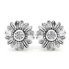 Stud Fashion Jewelry Ol Lady Daisy Flower Stud ￶rh￤ngen Zircon Gold Sier Plated Earring Drop Delivery Dhoi7