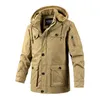 Mens Down Parkas Retro Tactical Fall Fashion Solid Field Windbreaker vinterkläder vadderad förtjockad huva Casual Jacke 221129