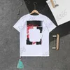 Chaopai High Version Men's T-shirts 2023 Lente zomer Nieuwe acryl-geschilderde graffitikappatroon en dames korte slevet-shirt