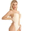 Femmes Shapers Body Shapewear col en V profond corps Shaper dos nu U plongeant string taille formateur femmes sangle claire rembourré Push Up Corset 221130