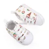 Premiers marcheurs 1 paires printemps automne mignon dessin animé fraise glace moustache sport bébé enfant en bas âge chaussures semelle souple marcheur