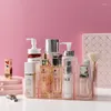 Boîtes de rangement acrylique transparent organisateur cosmétique mural salle de bain étagère de soins de la peau pour brosse à dents maquillage brosse boîte de bureau