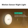 Gece Işıkları Pir Hareket Sensörü LED Işık USB Şarj Edilebilir 8 LEDS Yatak Odası Mutfak Dolabı Kablosuz Dolap