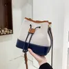 Handbag Woman 2023 new fashion designer brand Tote bucket bag trend canvas color texture crossbody bag