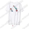 2023 Spring Summer New Men 's T-Shirts Fashion Br Light Blue Marker 드로잉 패턴 짧은 소매 및 여성 커플 티셔츠 화이트