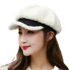 Berety moda urocze kobiety ciepłe na jesienne jesień zima swobodna dama ośmioboczna retro kapelusz 221129