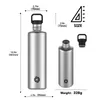 Water Bottles FEIJIAN Stainless Steel Portable Cycling Sports Leakproof BPA Free Large Capacity With Bag 221130