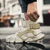 Buty Podwyższające Jesień Wysokie Beżowe Męskie Trampki Chunky Męskie Zwiększają Moda Na Co Dzień Plus Rozmiar Zapatillas Tłumienie Tenis 221129