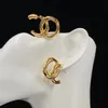 Brincos do garanh￣o Brincos de designer de ouro 18k femininos Brincos de luxo de luxo de duas letras