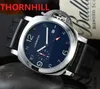 drie twee naalden lederen riem polshorloge 50mm sub wijzerplaten werk mode heren horloges Hoge kwaliteit Sport Japen VK Quartz chronograaf groothandel