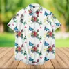 Camisas casuais masculinas 2022 Verão Floral Floral Tops Baggy Holiday Beach Hawaii