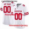 Ucuz Özel Houston Cougars Jersey Herhangi Bir Sayı Adı Erkek Kadın Gençlik NCAA Futbol Forması XS-5XL 6XL