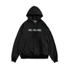 Kadın Hoodies Sweatshirts Baskılı Düz ​​Renk Hoodie Bahar ve Sonbahar Bükülmüş Bulanık Mektuplar Hip Hop Top Çift Trend Street Büyük Boy Kıyafetler 221129