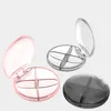 Boîtes de rangement Mini boîte à bijoux transparente en plastique 4 compartiments pour Nail Art perles boucles d'oreilles collier rond étui Portable