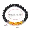 Pulseiras de charme charme pulseira de pedra de 8 mm de lava vulc￢nica bracelets el￡sticos moda judeu para homens mulheres presentes psera hombre gota dhqyg