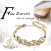 Charm Bracelets Fashion Jewelry Golden Leave Bracelet Rhinstone Leaf Chain Bracelets Drop Delivery Dhgf3