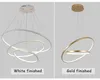 Lampes suspendues Cercle moderne Lampe suspendue Acrylique Led Lustre Éclairage Cuisine Salle à manger Bar