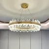 Lâmpadas pendentes Candelier para sala de estar Lâmpada de cristal Iluminação interna Luxo de luxo de luxo Modelo de casa nórdico Nórdico