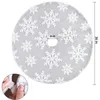 Decorações de Natal Branco Floco de neve de neve Salia árvore do tapete Mat ornamento Merry Decoration for Home natal ano Navidad Decor 221130