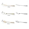 Dinnerware Sets Stainless Steel Spoons Stirring Spoon Hollow Carved Coffee Mixing Dessert Table Decor Party Gift Kitchen Tool