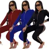 Dames tracksuits letter tracksakken 2 -delige set jasbroek broek lange mouw outfits kleding hardloop strakke danssportgym pakken dames jassen trouse