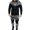 Mens Tracksuits Fashion Tracksuit Causal Camouflage Print Set Camo Jacket Pants 2PC Sportwear Hoodies Sweatshirt Suit Outfits 221130