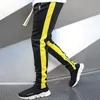 Pantalons pour hommes Joggers pour hommes Casual Fitness Pantalons de survêtement Sports Track Zipper Cordon Noir Gymnases Pantalon 221130