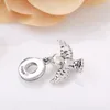 925 Sterling Silver Bead Fits European Pandora Style Jewelry Charm Armband-School Character Collection Owl Dangle