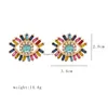 Stud Fashion Jewelry Womens Angle Eye Stud Earring Colorf Rhinstone Evil Eyes Earrings Drop Delivery Dhda5