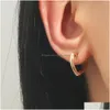 Hoop Huggie Fashion Jewelry Vintage Hoop Geometrisch Ear Buckle Metal Copper Love Hollow Out Circle oorbellen Drop levering DH1KC