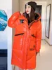 Femmes Trench manteaux hiver vers le bas manteau femmes 2022 longue Parka chaud neige veste décontracté épais à capuche noir bouffant lumineux Streetwear