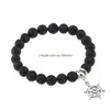 Charm-Armbänder 12 Stile Est Mode Natürlicher Lavastein Gebetskette Charms Armbänder Antifatigue Vulkangestein Herren Damen Diffuse Dhtuo