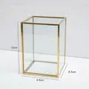 Scatole di archiviazione Transparent Glass Crening Sken Tool Box Cosmetic Box Up Benuola Tabella Organizzatore Tavolo Organizzatore