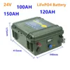 Baterias 24V 100AH ​​120AH 150AH LIFEPO4 Bateria 24V LIFEPO4 Bateria 100AH ​​120AH 150AH 24V Bateria de lítio para o inversor Sounder