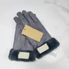 Womens hjort hud sammet designer handskar pekskärm klassisk vintage vinter varm mjuk märke utomhus ridning skidhandske